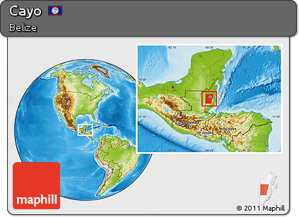 Physical Location Map of Cayo