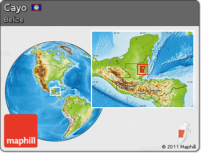 Physical Location Map of Cayo