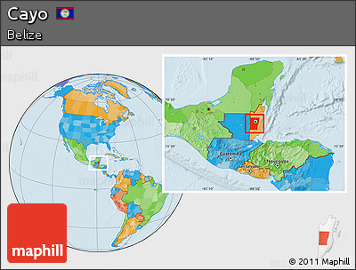 Political Location Map of Cayo