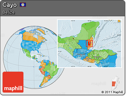 Political Location Map of Cayo