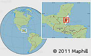 Savanna Style Location Map of Cayo, highlighted country