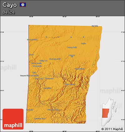 Political Map of Cayo, cropped outside