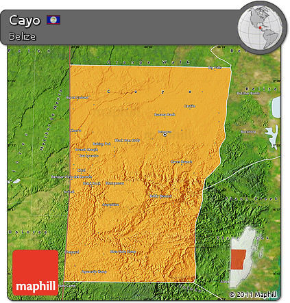 Political Map of Cayo, satellite outside