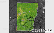 Satellite Map of Cayo, darken, desaturated