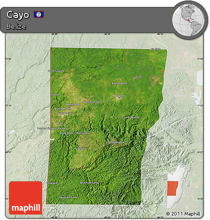 Satellite Map of Cayo, lighten