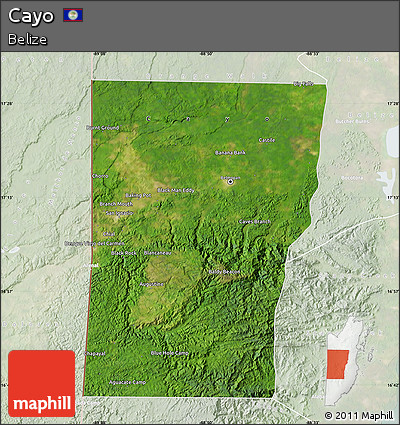 Satellite Map of Cayo, lighten