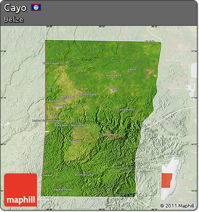 Satellite Map of Cayo, lighten