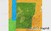 Satellite Map of Cayo, political outside