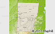 Shaded Relief Map of Cayo, physical outside