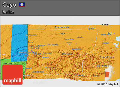 Political Panoramic Map of Cayo