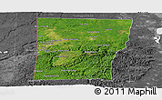 Satellite Panoramic Map of Cayo, desaturated