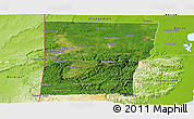 Satellite Panoramic Map of Cayo, physical outside
