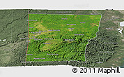 Satellite Panoramic Map of Cayo, semi-desaturated