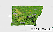 Satellite Panoramic Map of Cayo, single color outside