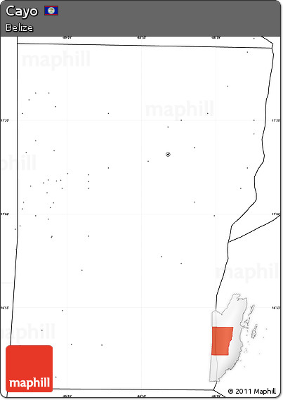 Blank Simple Map of Cayo, no labels
