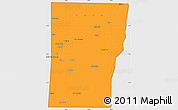 Political Simple Map of Cayo, cropped outside