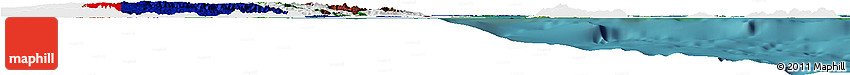 Flag Horizon Map of Belize, single color outside, satellite sea, flag rotated