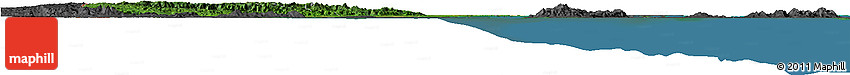 Satellite Horizon Map of Belize, darken, desaturated, land only