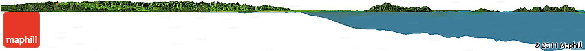 Satellite Horizon Map of Belize, darken, land only