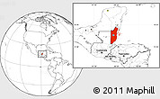 Blank Location Map of Belize