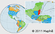 Political Location Map of Belize