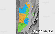 Political Map of Belize, darken, desaturated