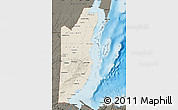Shaded Relief Map of Belize, darken, land only