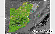 Satellite Panoramic Map of Belize, desaturated