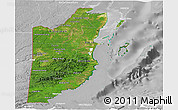 Satellite Panoramic Map of Belize, lighten, desaturated