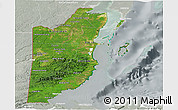 Satellite Panoramic Map of Belize, lighten, semi-desaturated