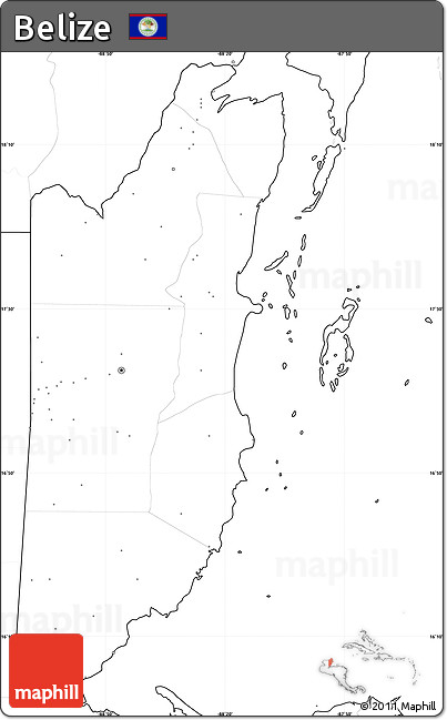Blank Simple Map of Belize, no labels