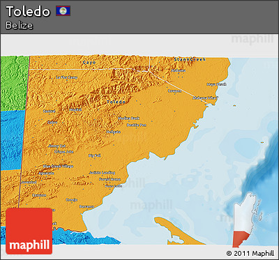 Political 3D Map of Toledo