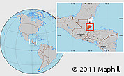 Gray Location Map of Toledo, highlighted country