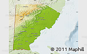 Physical Map of Toledo, lighten