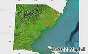 Satellite Map of Toledo, single color outside