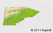Physical Panoramic Map of Toledo, cropped outside
