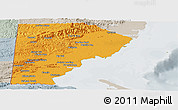 Political Panoramic Map of Toledo, lighten, semi-desaturated