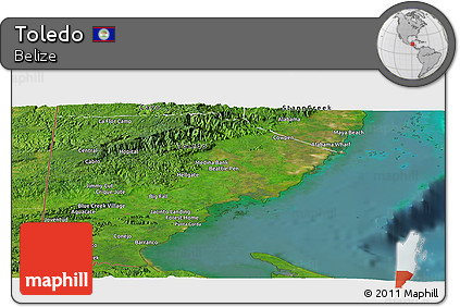 Satellite Panoramic Map of Toledo