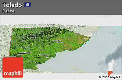 Satellite Panoramic Map of Toledo, lighten