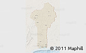 Shaded Relief 3D Map of Benin, lighten