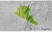 Satellite 3D Map of Boukoumbe, lighten, desaturated
