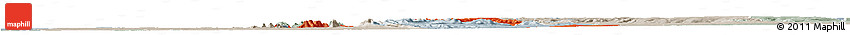 Political Horizon Map of Boukoumbe, lighten, semi-desaturated