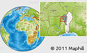 Physical Location Map of Boukoumbe, highlighted country, highlighted parent region