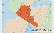 Political Map of Boukoumbe, lighten