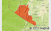 Political Map of Boukoumbe, physical outside