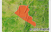Political Map of Boukoumbe, satellite outside