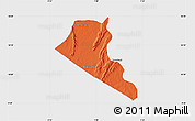 Political Map of Boukoumbe, single color outside