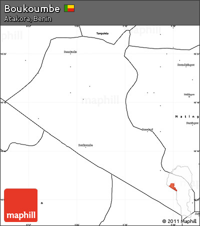 Blank Simple Map of Boukoumbe