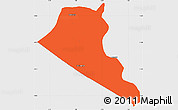 Political Simple Map of Boukoumbe, single color outside