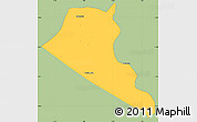 Savanna Style Simple Map of Boukoumbe, single color outside